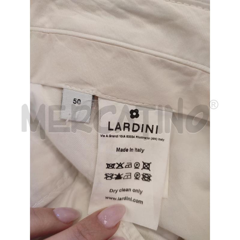PANTALONE UOMO BIANCO LARDINI | Mercatino dell'Usato Roma montemario 3