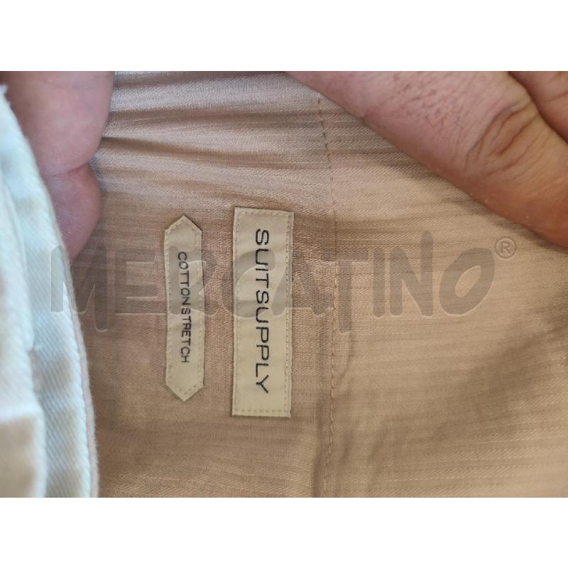 PANTALONE UOMO BIANCO SUIT SUPPLY COTONE | Mercatino dell'Usato Roma montemario 3