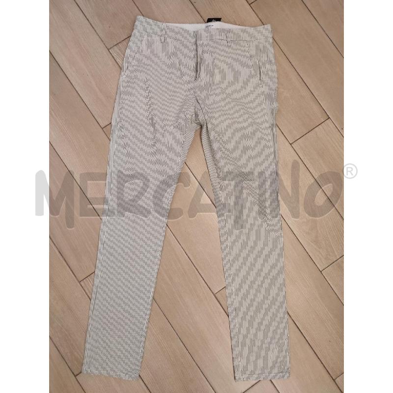 PANTALONE UOMO GRIGIO DONDUP RIGHE BIANCHE | Mercatino dell'Usato Roma montemario 1