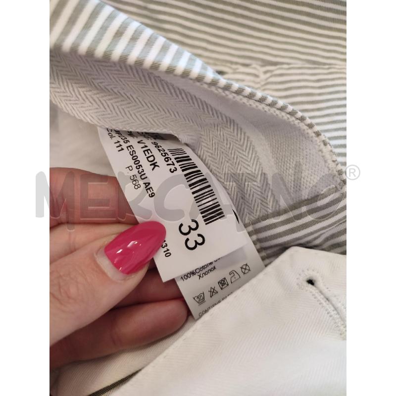 PANTALONE UOMO GRIGIO DONDUP RIGHE BIANCHE | Mercatino dell'Usato Roma montemario 2