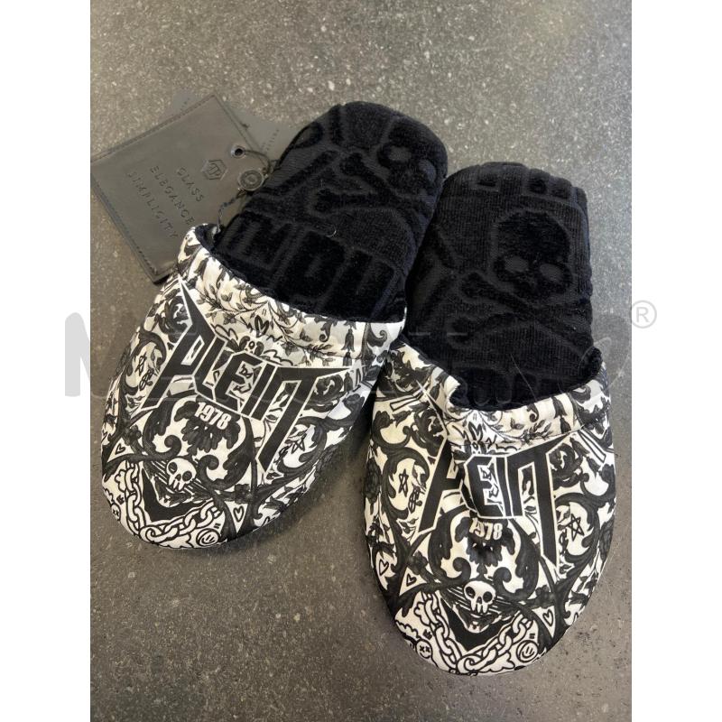 PANTOFOLE NERE PHILIPP PLEIN BAROQUE | Mercatino dell'Usato Roma montemario 1