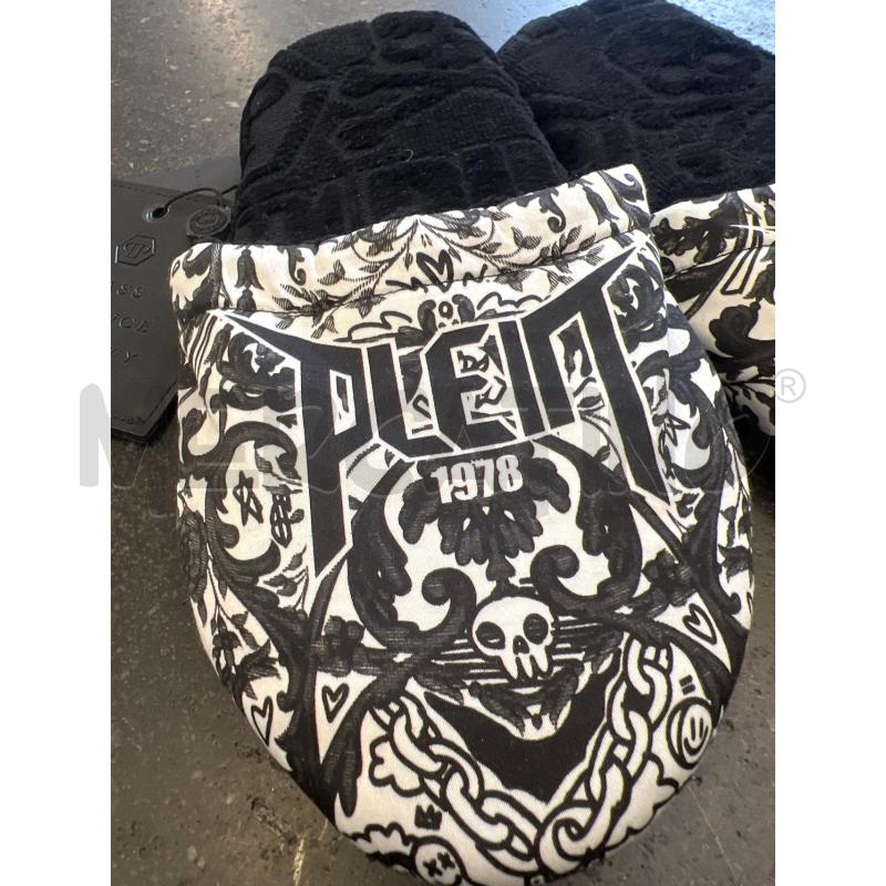 PANTOFOLE NERE PHILIPP PLEIN BAROQUE | Mercatino dell'Usato Roma montemario 2