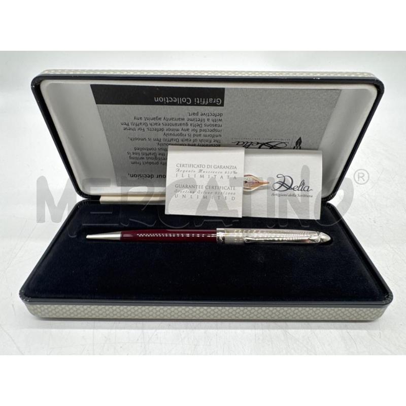 PENNA DELTA ARGENTATA E ROSSA BIRO  | Mercatino dell'Usato Roma montemario 1