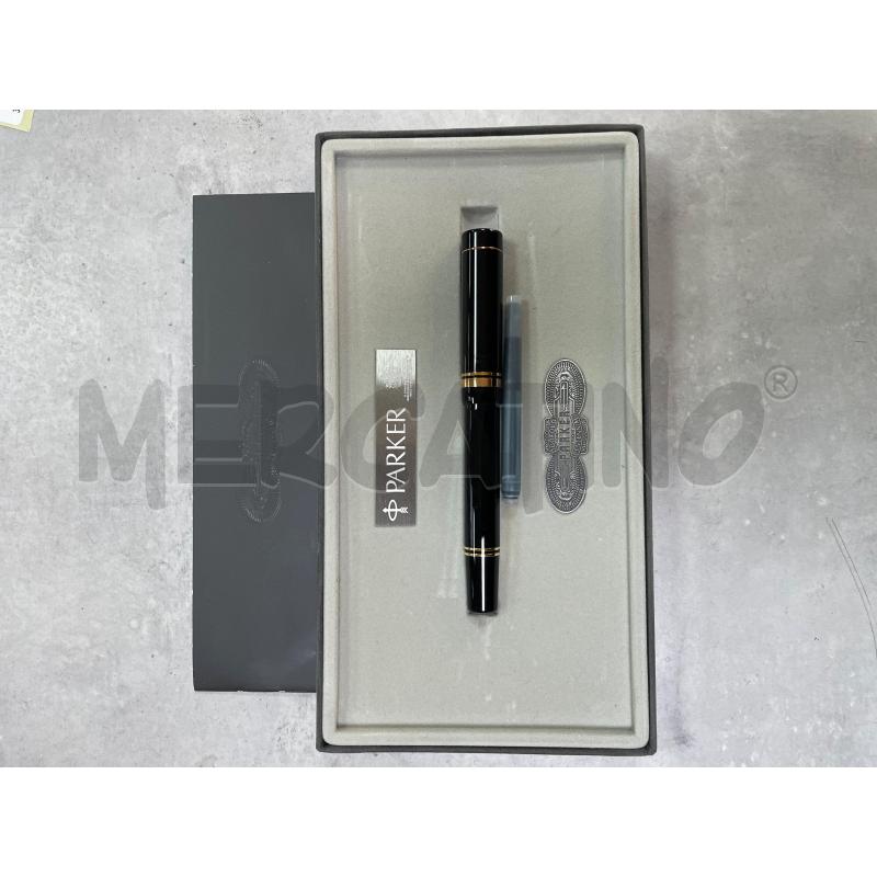 PENNA PARKER DUOFOLD CENTENNIAL STILO NERA PENNINO 18K | Mercatino dell'Usato Roma montemario 1