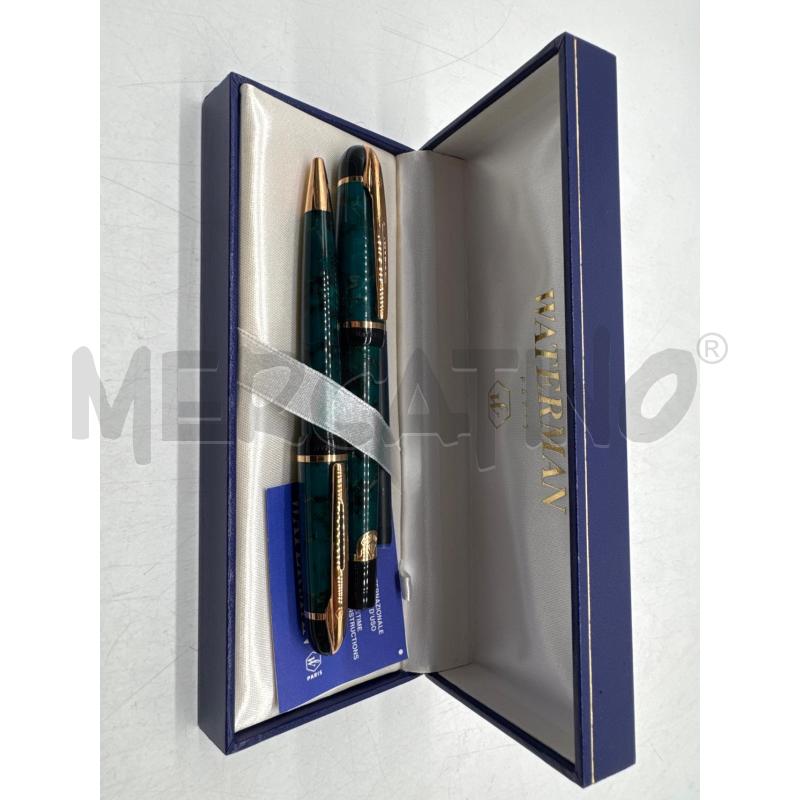 PENNE PHILEAS GREEN COPPIA WATERMAN  | Mercatino dell'Usato Roma montemario 1