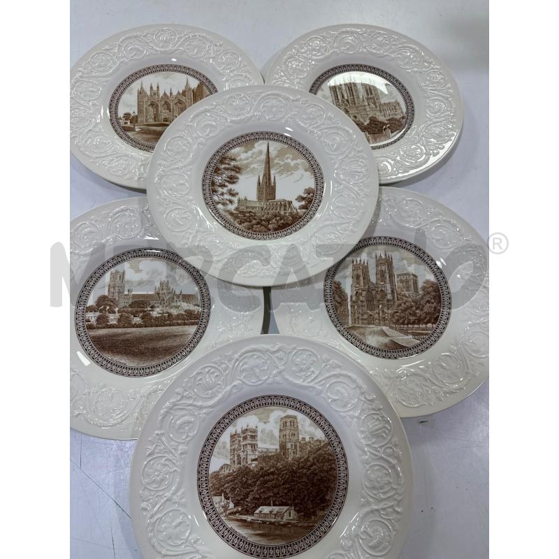 PIATTI WEDGWOOD ENGLISH CATHEDRALS 6PZ | Mercatino dell'Usato Roma montemario 1