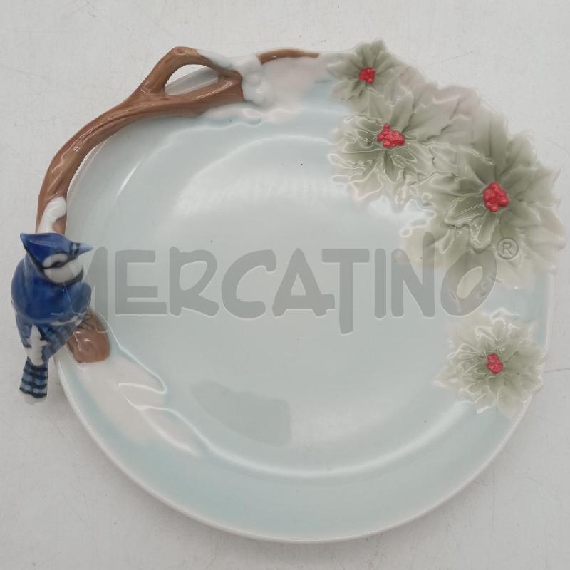PIATTO CER FRANZ UCCELLINO BLUE BIRD | Mercatino dell'Usato Roma montemario 2