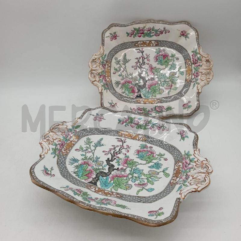 PIATTO CER INGLESE FIORI ROSA | Mercatino dell'Usato Roma montemario 1