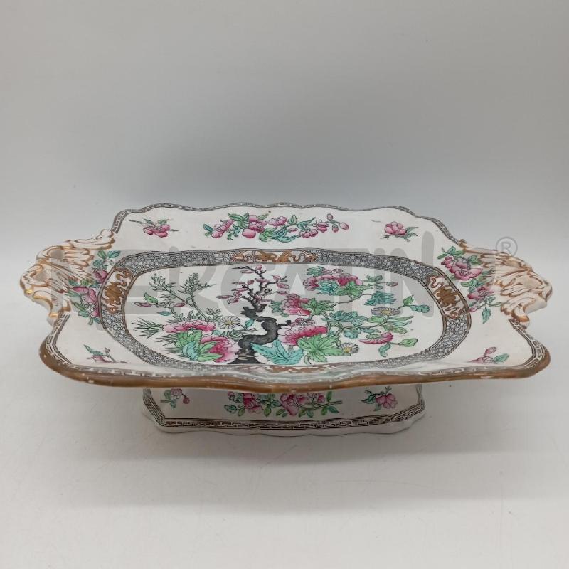 PIATTO CER INGLESE FIORI ROSA | Mercatino dell'Usato Roma montemario 2