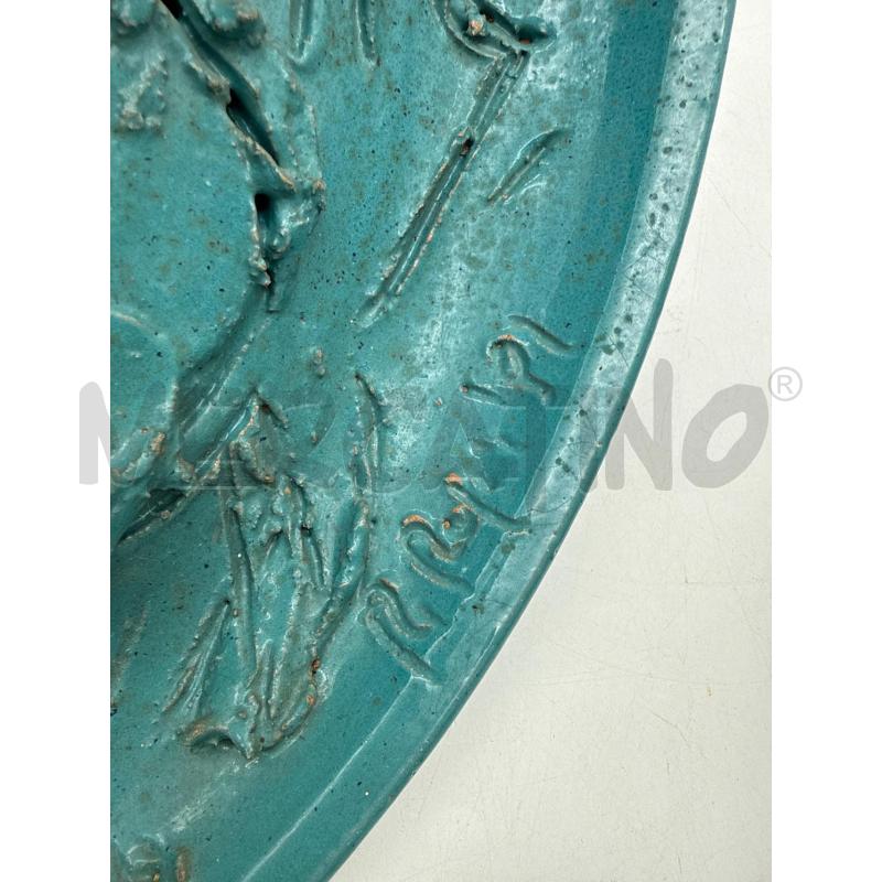 PIATTO TERR CAVALIERE CAVALLO AZZURRO | Mercatino dell'Usato Roma montemario 2