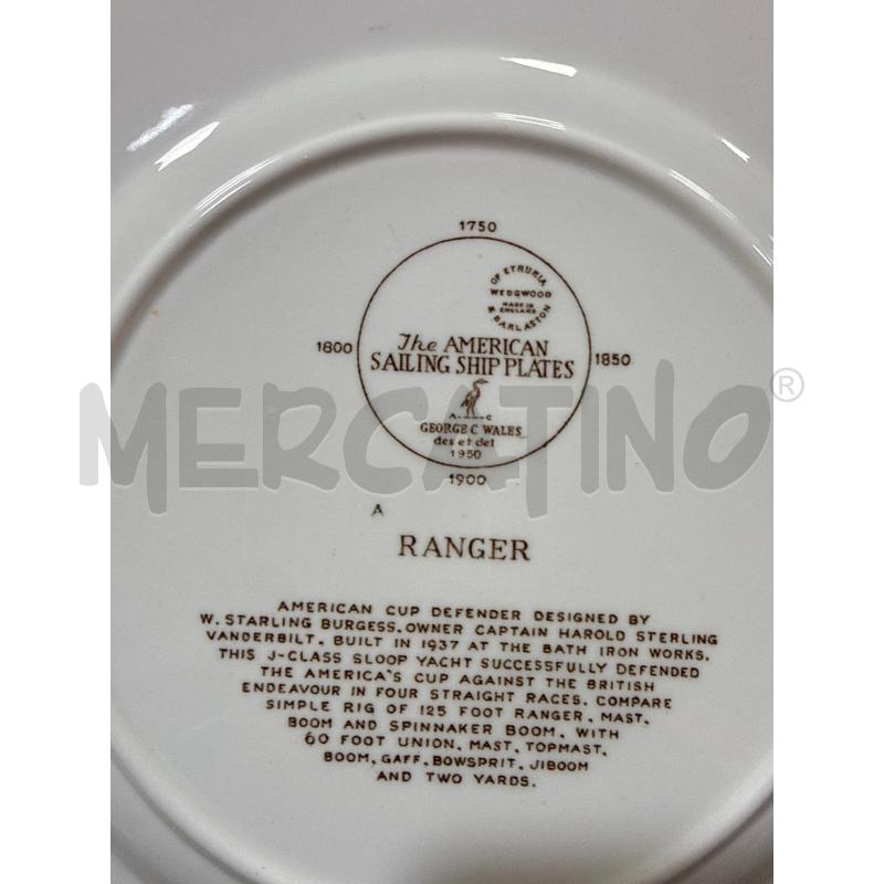 PIATTO WEDGWOOD THE AMERICAN SAILING SHIP PLATES | Mercatino dell'Usato Roma montemario 3