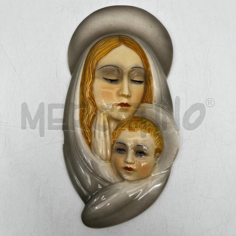 PLACCA CER MADONNA CON BAMBINO DA RIV | Mercatino dell'Usato Roma montemario 1