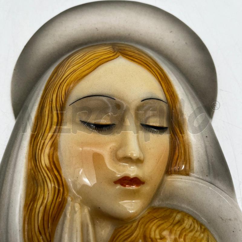 PLACCA CER MADONNA CON BAMBINO DA RIV | Mercatino dell'Usato Roma montemario 2