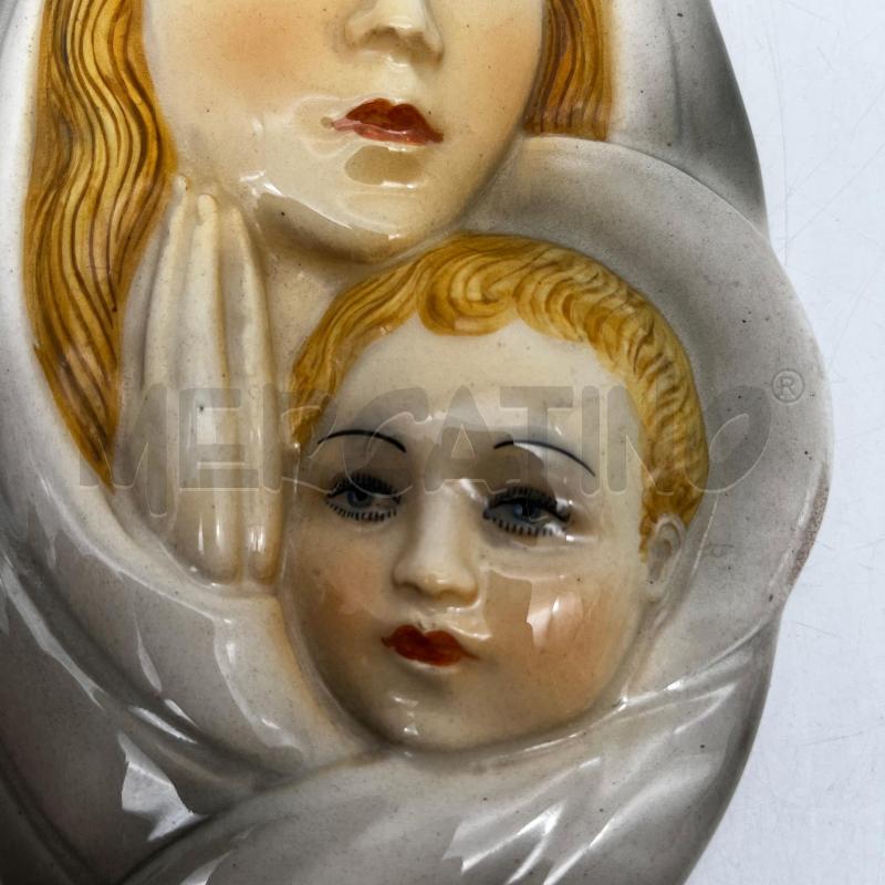 PLACCA CER MADONNA CON BAMBINO DA RIV | Mercatino dell'Usato Roma montemario 3