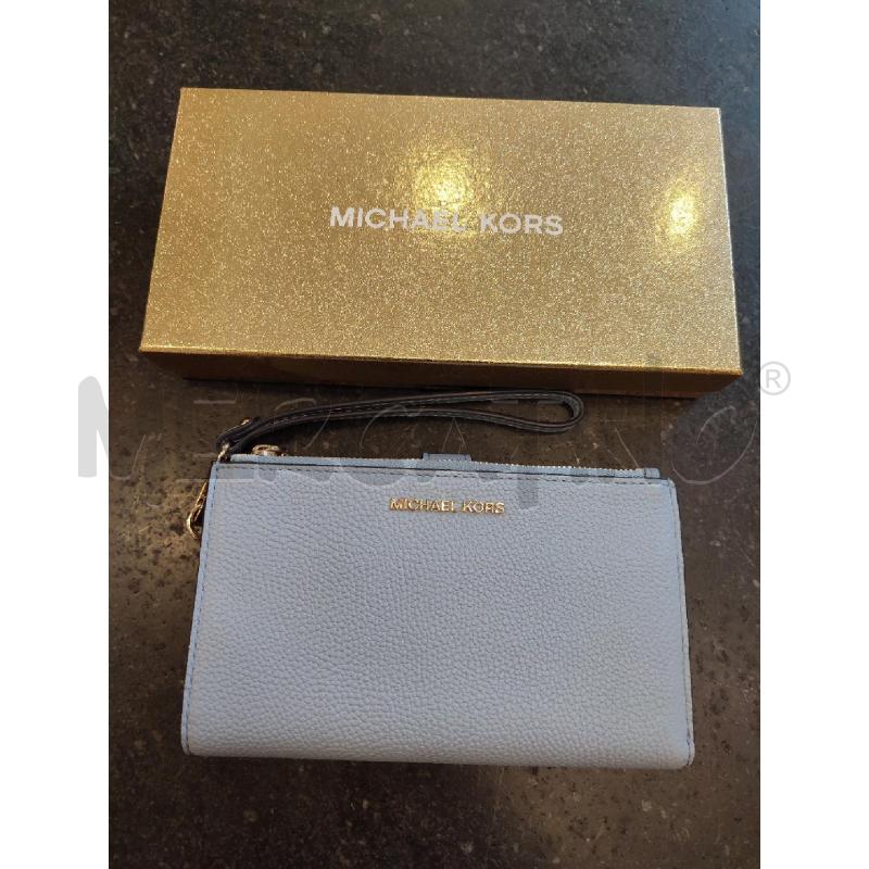POCHETTE CELESTE MICHAEL KORS | Mercatino dell'Usato Roma montemario 1