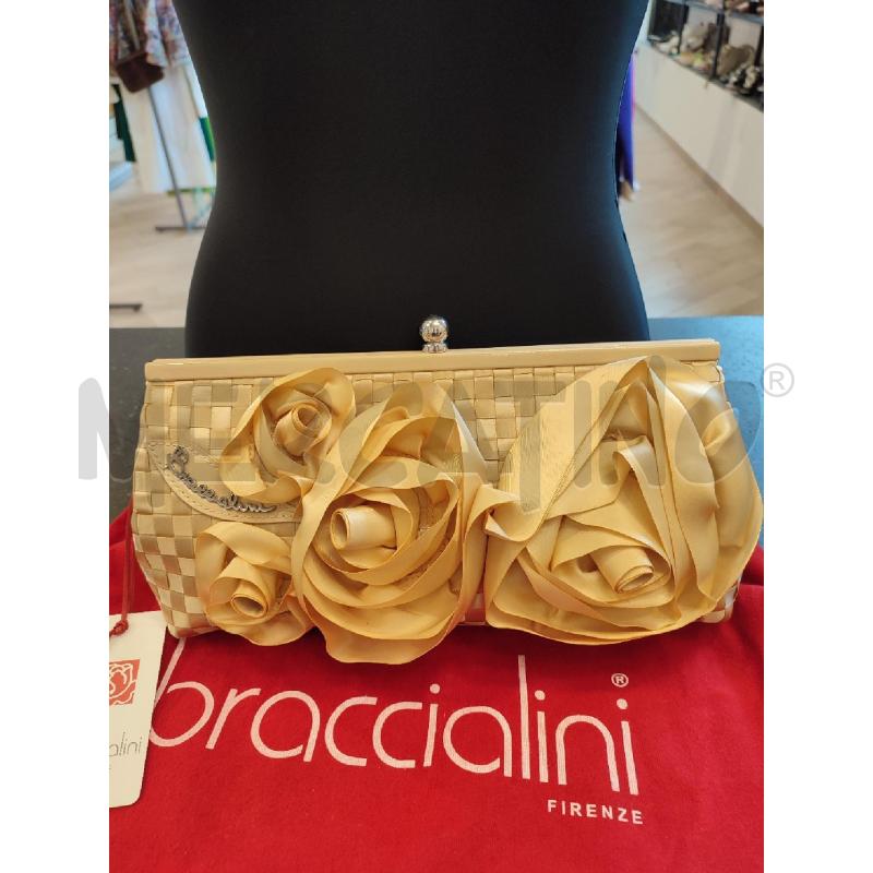 POCHETTE DORATA BRACCIALINI ROSE | Mercatino dell'Usato Roma montemario 1