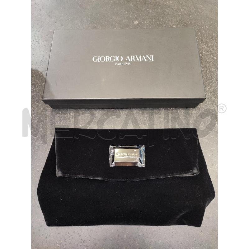 POCHETTE NERA GIORGIO ARMANI VELLUTO  | Mercatino dell'Usato Roma montemario 1