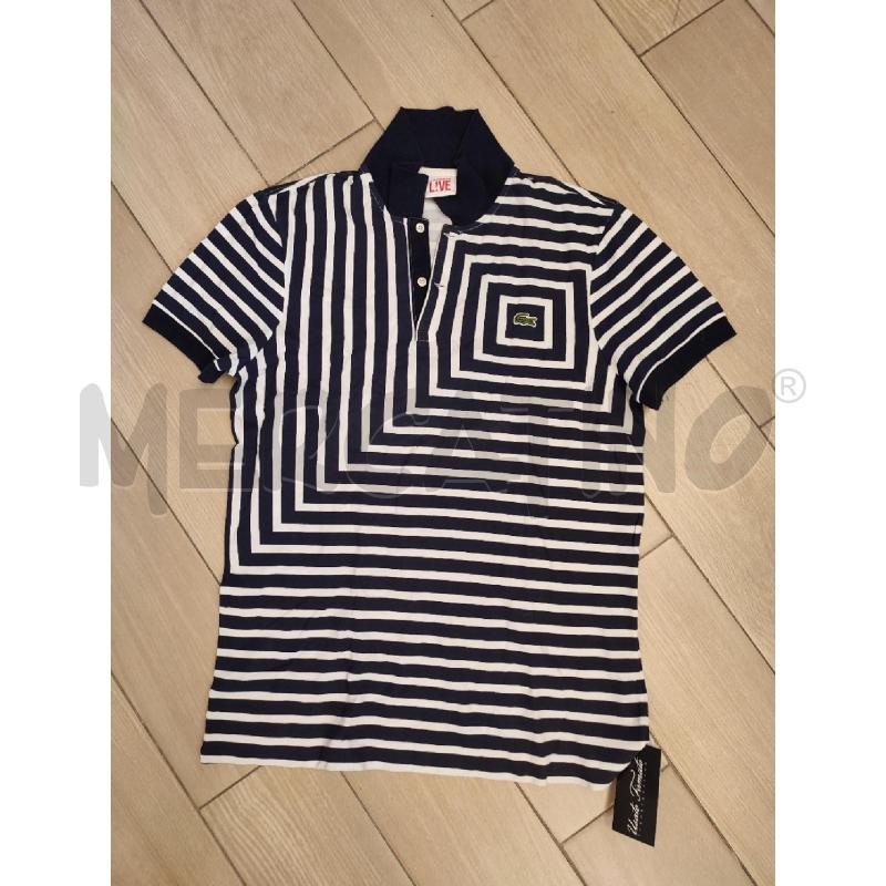 POLO UOMO BLU LACOSTE QUADRATI | Mercatino dell'Usato Roma montemario 1