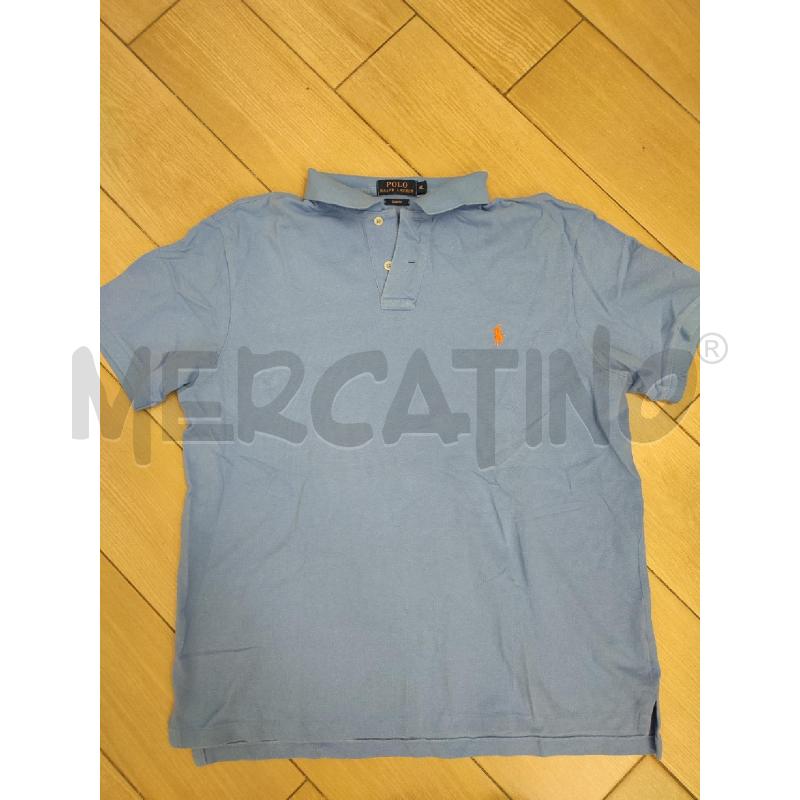 POLO UOMO CELESTE RALPH LAUREN ARANCIO | Mercatino dell'Usato Roma montemario 1