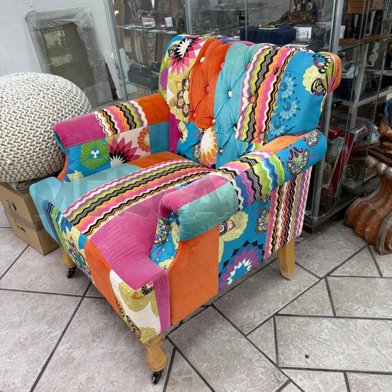 POLTRONA BERGER PATCH WORK C RUOTE | Mercatino dell'Usato Roma montemario 2