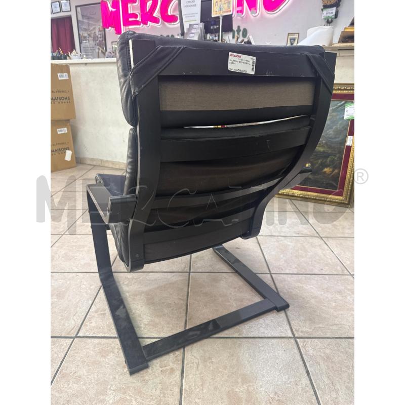 POLTRONA IKEA ECOPELLE NERA | Mercatino dell'Usato Roma montemario 3