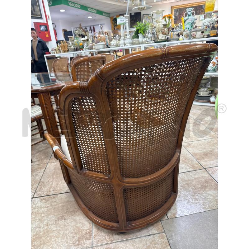 POLTRONA PAGLIA VIENNA EFFETTO BAMBU | Mercatino dell'Usato Roma montemario 2