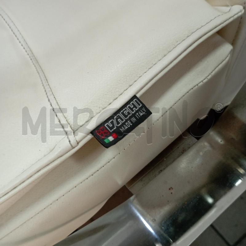 POLTRONA UFFICIO VAGHI PELLE BEIGE CROMO | Mercatino dell'Usato Roma montemario 3