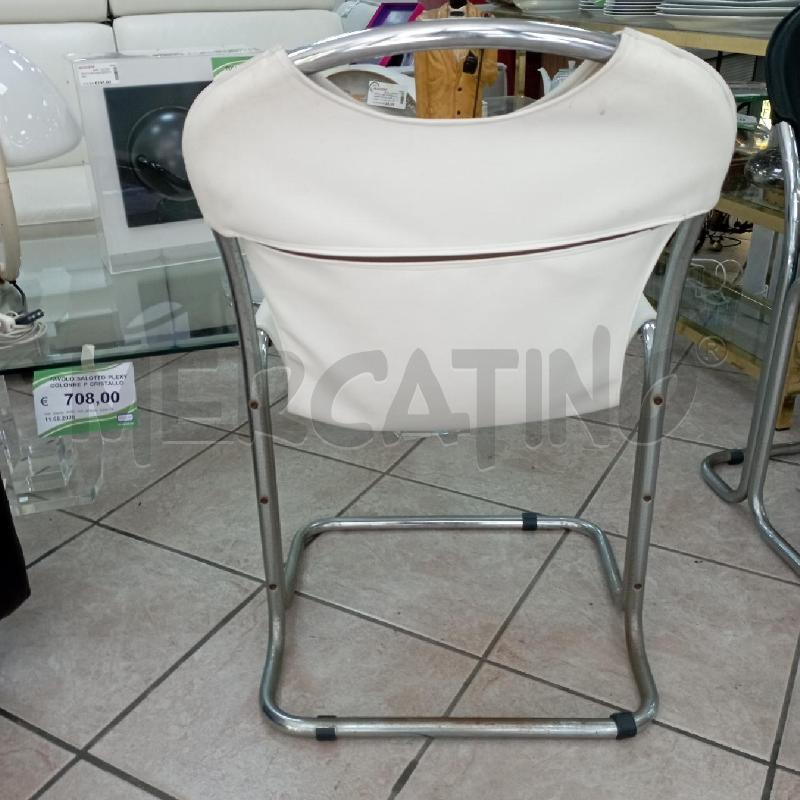POLTRONCINA BAUHAUS PELLE BIANCA | Mercatino dell'Usato Roma montemario 3