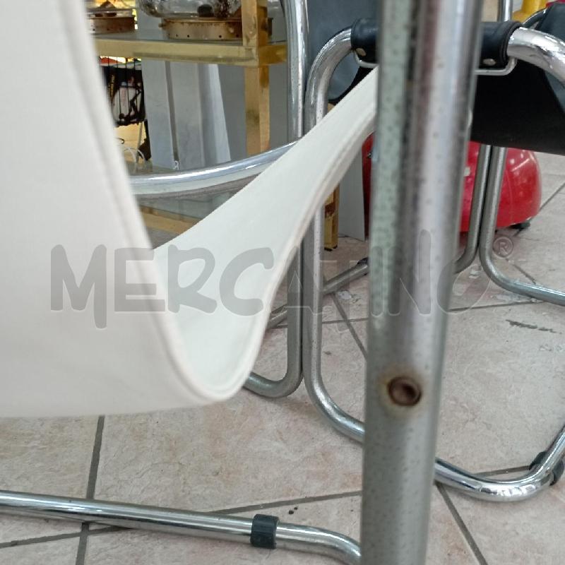 POLTRONCINA BAUHAUS PELLE BIANCA | Mercatino dell'Usato Roma montemario 4