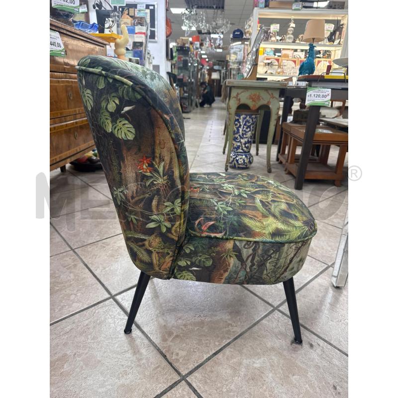 POLTRONCINA ZAMPE CROMO TESS GIUNGLA | Mercatino dell'Usato Roma montemario 2
