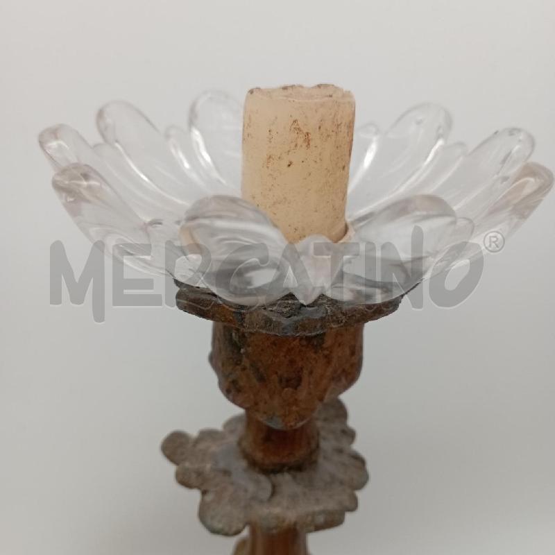 PORTA CANDELE COPPIA LIBERTY BRONZO | Mercatino dell'Usato Roma montemario 2