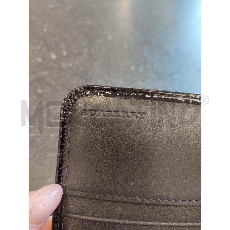 PORTA FOGLIO BEIGE BURBERRY NERO LUCIDO | Mercatino dell'Usato Roma montemario 5