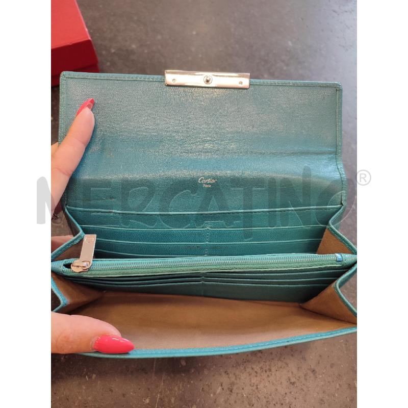 PORTA FOGLIO CELESTE CARTIER DA RIV | Mercatino dell'Usato Roma montemario 2