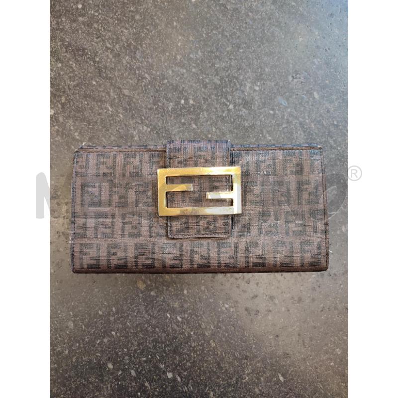 PORTA FOGLIO FENDI MARRONE PLACCA DA RIV  | Mercatino dell'Usato Roma montemario 1