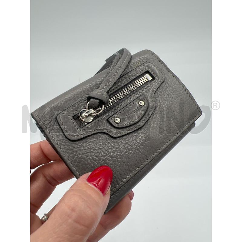 PORTA FOGLIO GRIGIO BALENCIAGA MINI NEO CAGOLE | Mercatino dell'Usato Roma montemario 5