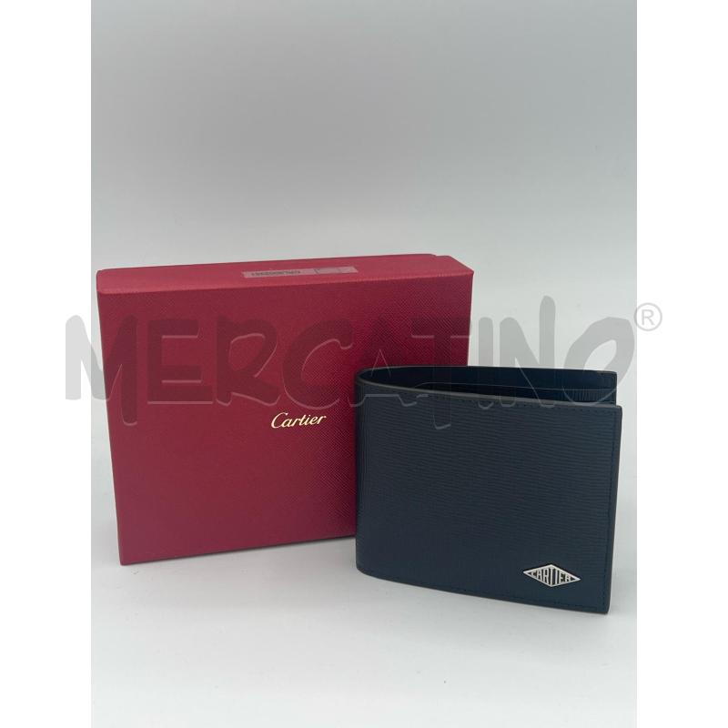 PORTA FOGLIO NERO PELLE GRANULATA CARTIER LOSANGE PALLADIO | Mercatino dell'Usato Roma montemario 1