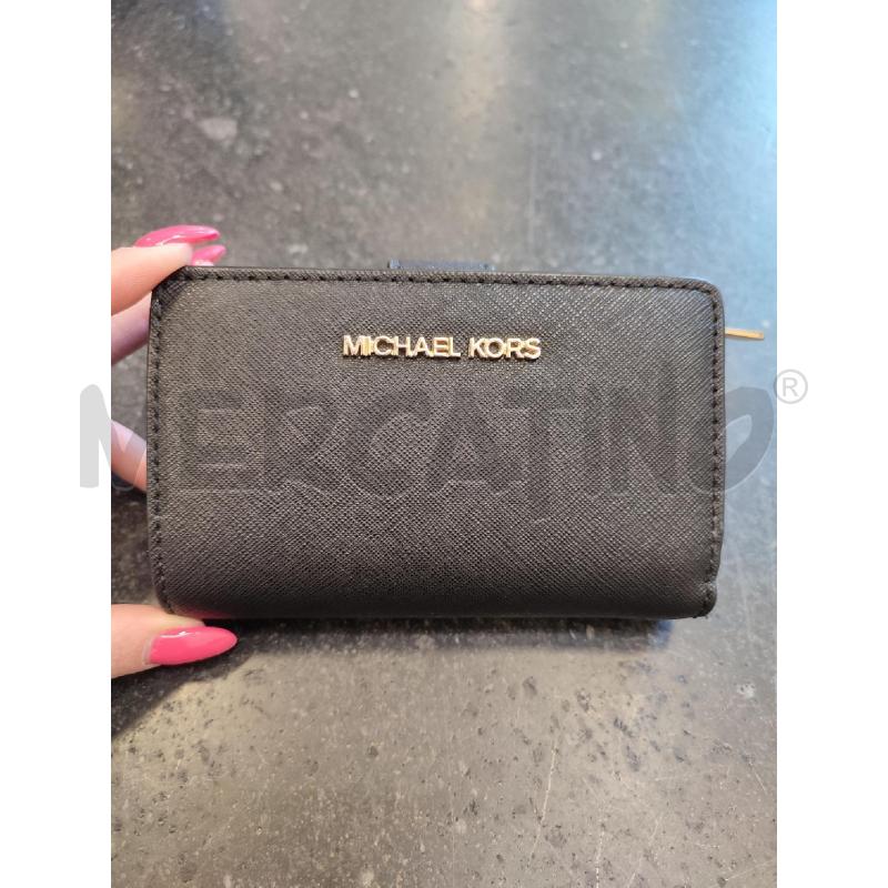 PORTA FOGLIO NERO SAFFIANO MICHAEL KORS | Mercatino dell'Usato Roma montemario 1