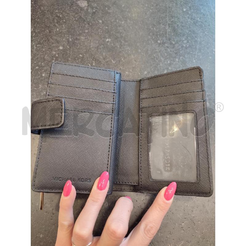 PORTA FOGLIO NERO SAFFIANO MICHAEL KORS | Mercatino dell'Usato Roma montemario 2