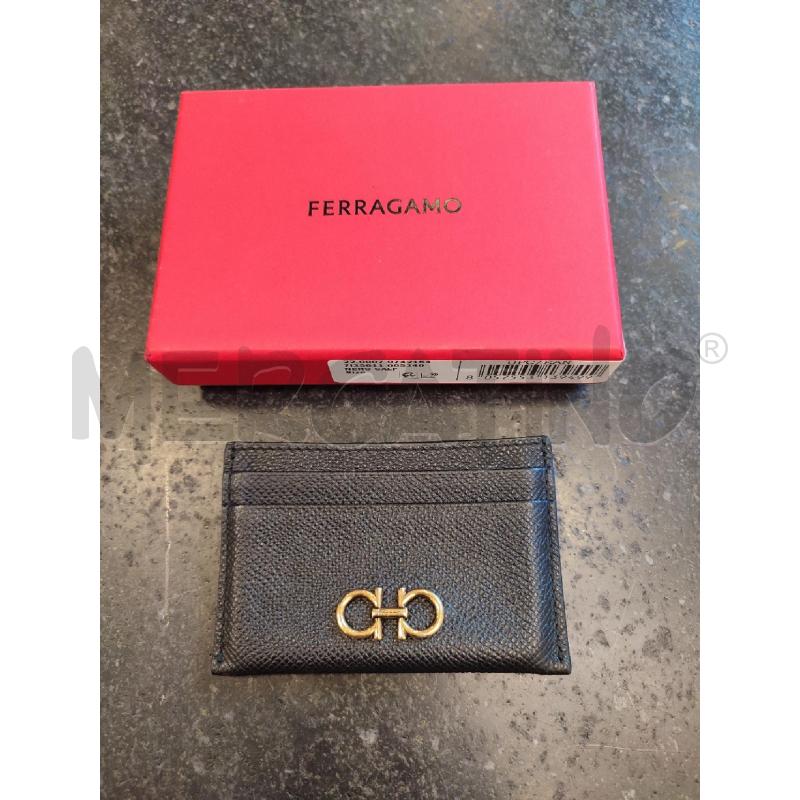 PORTA TESSERE NERO SALVATORE FERRAGAMO | Mercatino dell'Usato Roma montemario 1