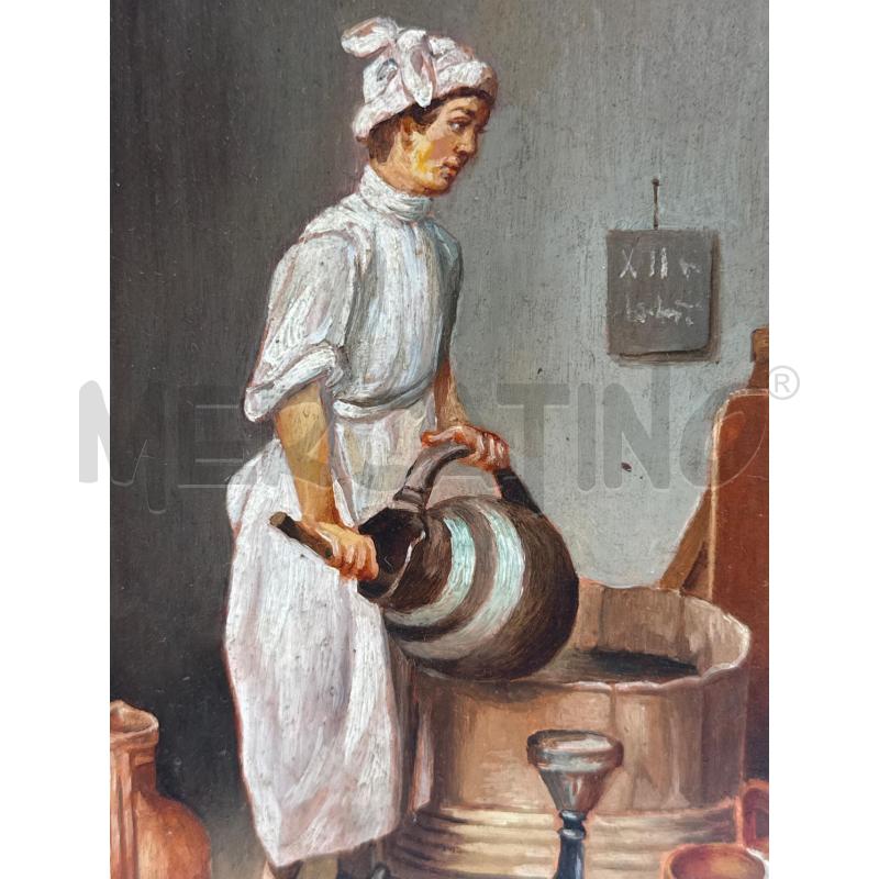 QUADRETTO DONNA ATTR. J.B. CHARDIN  | Mercatino dell'Usato Roma montemario 2