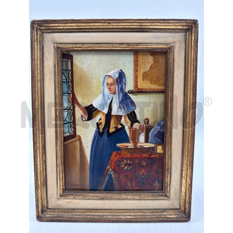 QUADRETTO DONNA ATTR. VERMEER | Mercatino dell'Usato Roma montemario 1