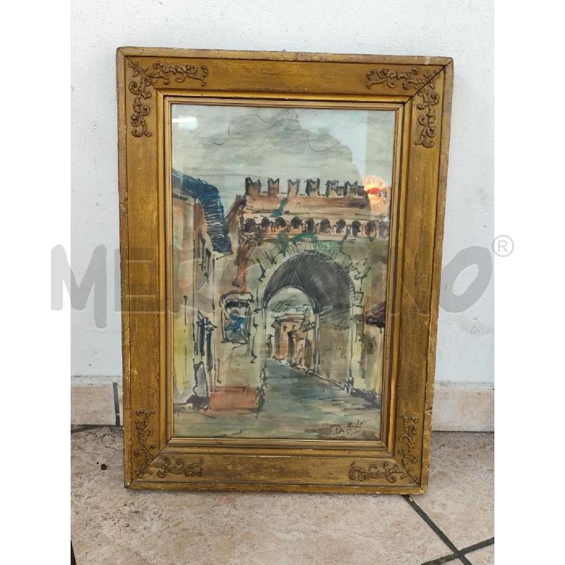 QUADRO ACQUERELLO PORTA SETTIMIANA | Mercatino dell'Usato Roma montemario 1