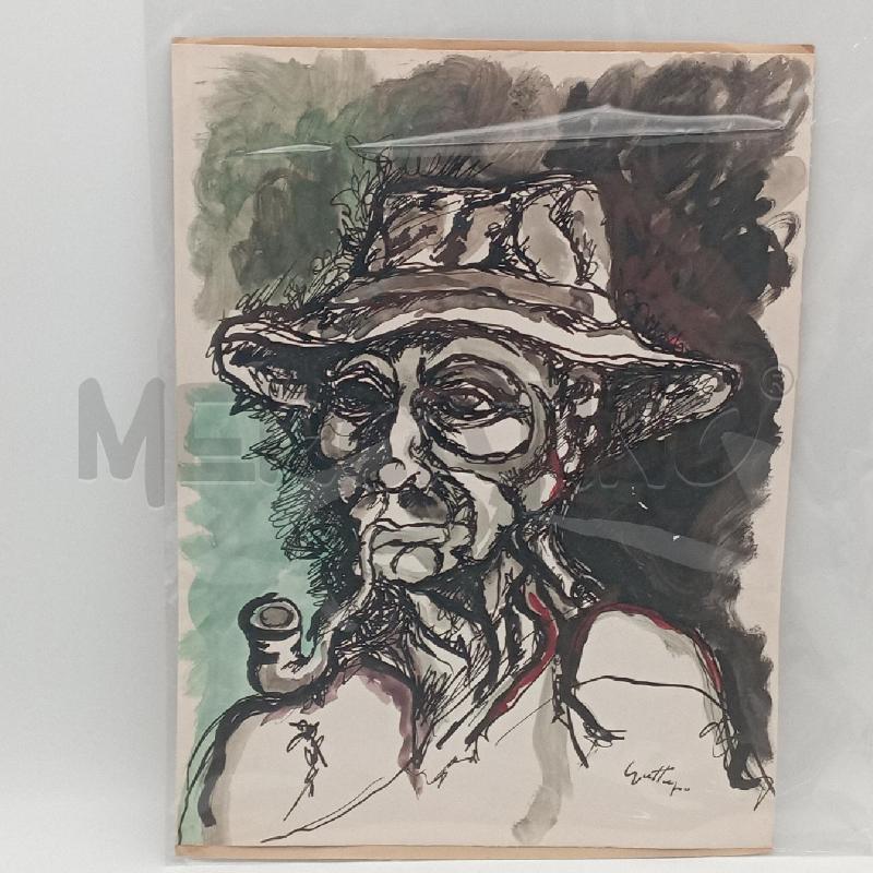 QUADRO ACUQARELLO ATTRIB. GUTTUSO | Mercatino dell'Usato Roma montemario 1