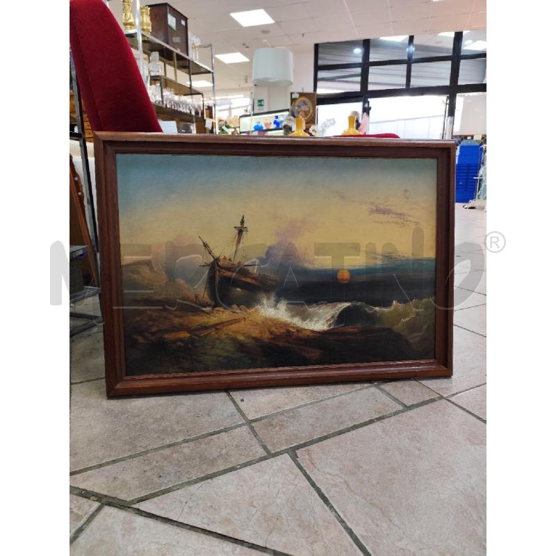 QUADRO ATTRIB. HENRY REDMORE BARCA MARE | Mercatino dell'Usato Roma montemario 1