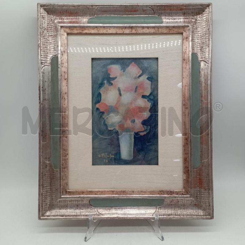 QUADRO ATTRIB. VITTORIO PISCOPO VASO FIORI | Mercatino dell'Usato Roma montemario 1