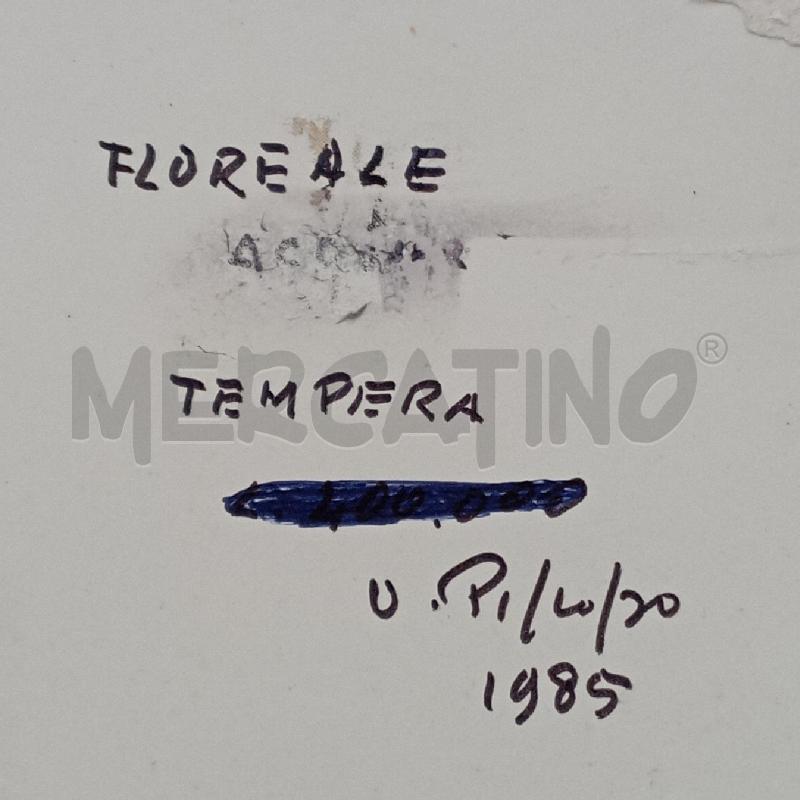 QUADRO ATTRIB. VITTORIO PISCOPO VASO FIORI | Mercatino dell'Usato Roma montemario 3