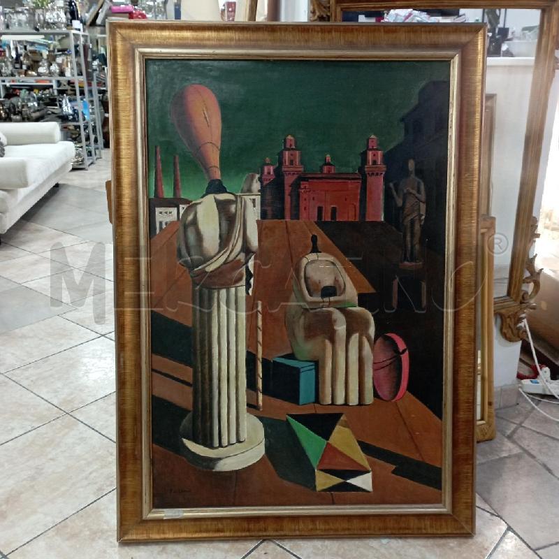 QUADRO COPIA DE CHIRICO PIAZZA | Mercatino dell'Usato Roma montemario 1