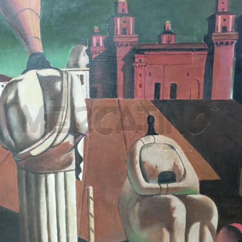 QUADRO COPIA DE CHIRICO PIAZZA | Mercatino dell'Usato Roma montemario 2