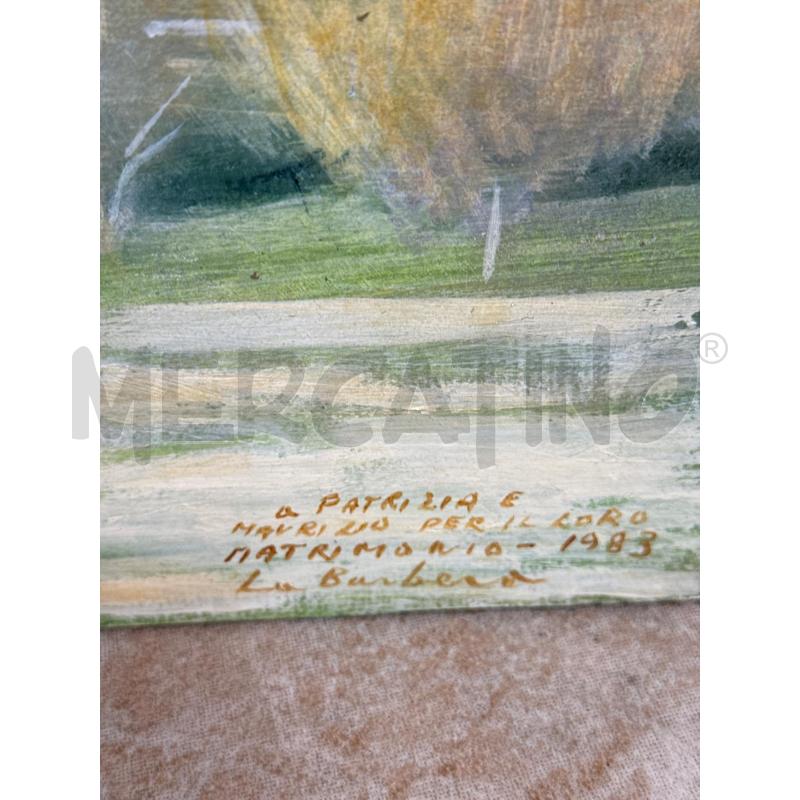 QUADRO DONNA VESTE ROSSA BOSCO | Mercatino dell'Usato Roma montemario 3