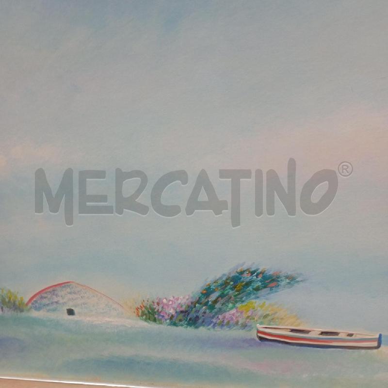 QUADRO G OMICCIOLI BARCA CIELO AZZURRO C MET | Mercatino dell'Usato Roma montemario 4